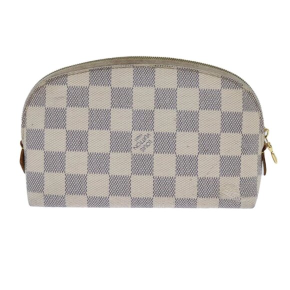 LOUIS VUITTON Damier Azur Pochette Cosmetic PM Pouch - Picture 1 of 15